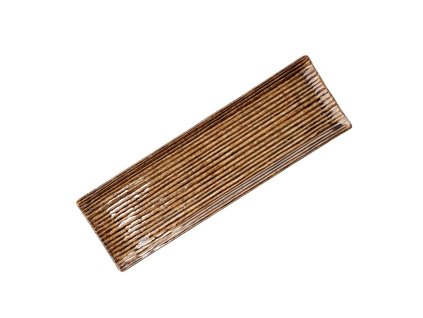 Servierteller CONTOUR 33 x 10,5 cm, Bernstein, keramik, MIJ