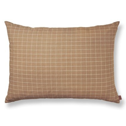 Deko Kissen 80 x 60 cm, Würfel, braun, braun baumwolle, fest LIVING