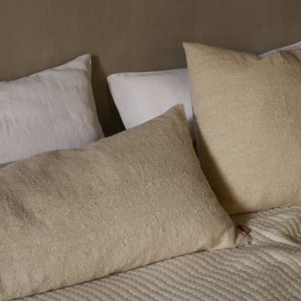 Deko Kissen NETTLE 110 x 40 cm, natur, baumwolle / Brennnessel, fest LIVING