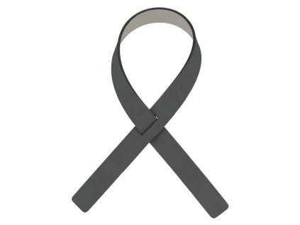 Serviettenring FOLD NUPO 30 cm, set à 4 st, anthrazit / hell grau, leder, LIND DNA