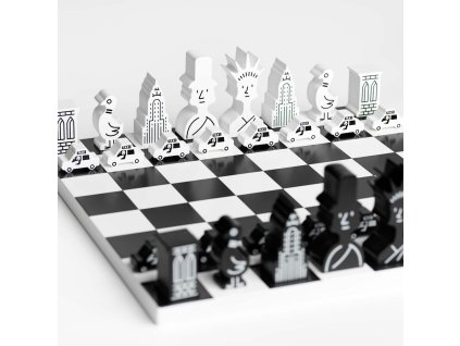 Schach THE NEW YORKER, schwarz / weiß, Printworks