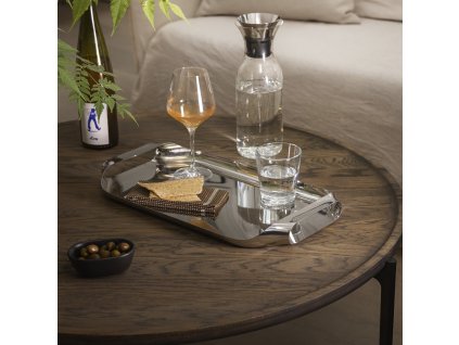 Serviertablett 43 x 25, silber, edelstahl, Eva Solo