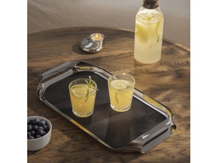 Serviertablett-Einsatz 40 x 21, schwarz, silikon, Eva Solo