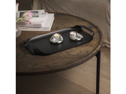 Serviertablett 43 x 25, schwarz, edelstahl, Eva Solo