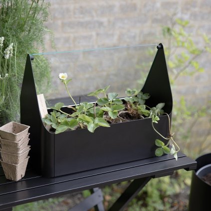 Blumentopf SIMPLY GROW 42 x 32 cm, schwarz, stahl, Eva Solo