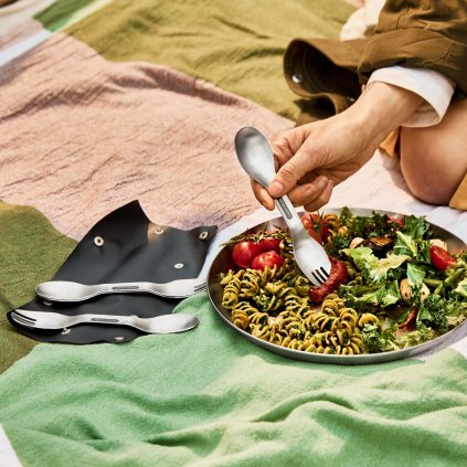 Besteckset OUTDOOR, set à 4 st, silber, edelstahl, Black+Blum