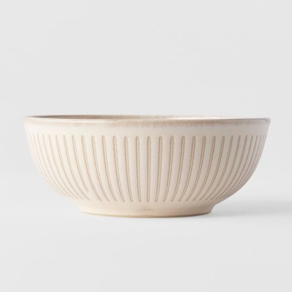 Schüssel RIDGED ALABASTER 16 cm, beige, keramik, MIJ