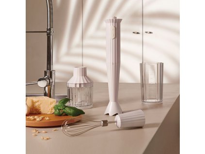 Stabmixer PLISSÉ 34 cm, set à 4 st, weiß, kunststoff, Alessi