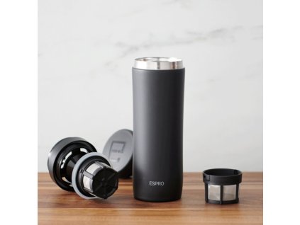 French Press ULTRALIGHT PRESS P0 470 ml, silber, gemahlen edelstahl, Espro