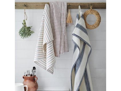 Geschirrtuch GARN 50 x 70 cm, beige / blau / terrakotta, Rosendahl