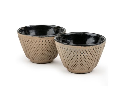 Becher XILIN 100 ml, set à 2 st, Kamel gelb, gusseisen, Bredemeijer