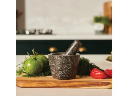 Mörser mit Stößel DORCESTER 10cm, schwarz, granit, Cole & Mason