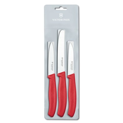 Messerset SWISS CLASSIC, set à 3 st, rot, kunststoff, Victorinox