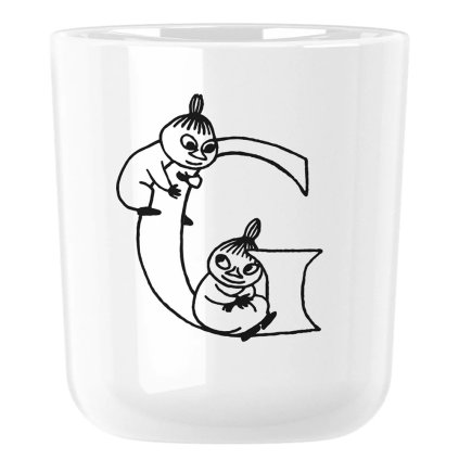 Kunststoffbecher MOOMIN ABC 200 ml, Buchstabe G, weiß, RIG-TIG