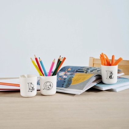 Kunststoffbecher MOOMIN ABC 200 ml, Buchstabe S, weiß, RIG-TIG