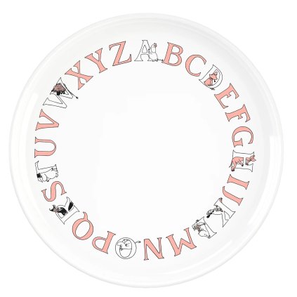 Kunststoffteller MOOMIN ABC 20 cm, lachs, RIG-TIG