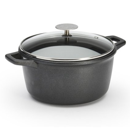 Bratentopf niedrig CHOC EXTREME 20 cm, mit Deckel, aluminium, de Buyer