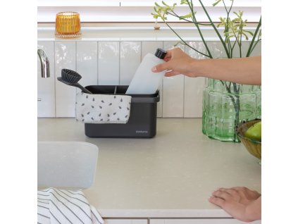 Spül-Organizer SINKSIDE 22 cm, dunkel grau, kunststoff, Brabantia