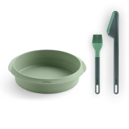 Basisset für Heißluftfritteuse, set à 3 st, grün, silikon, Lékué