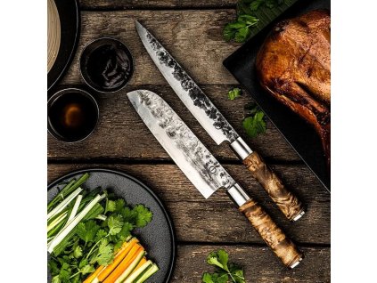 Tranchiermesser VG10 20 cm, braun, Forged