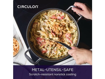 Topf KRATZSCHUTZ C1 26 cm, 7,6 l, edelstahl, Circulon