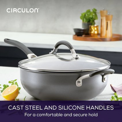 Induktionswok SCRATCHDEFENSE A1 26 cm, 4,25 l, mit Deckel, aluminium, Circulon