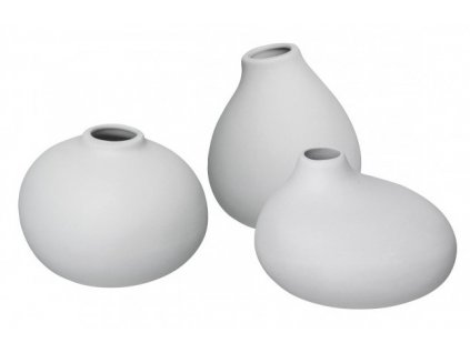 Vase NONA, 3er-Set, hellgrau, Blomus