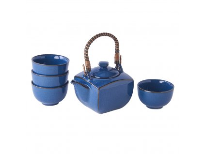 Tee Set Blue Pot MIJ 5 St.
