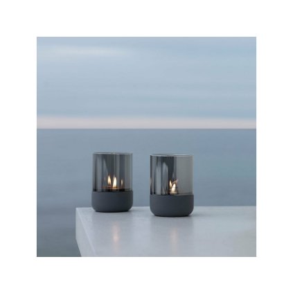 Laterne CALMA, 2er-Set, 14 cm, Smoke, Blomus