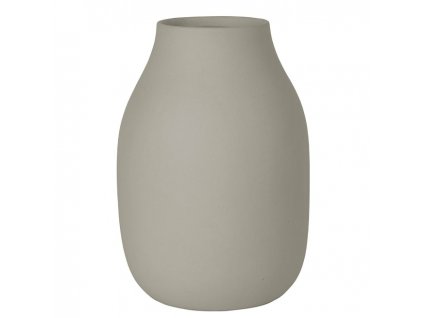 Vase COLORA L 20 cm, warmes Grau, Blomus
