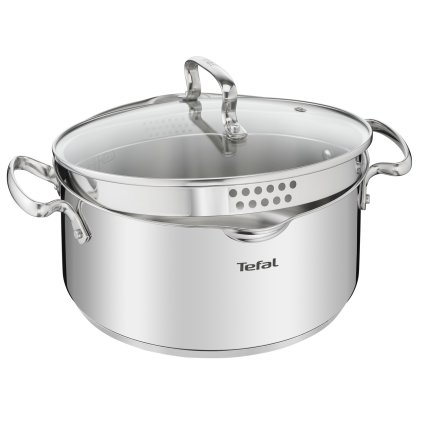 Kochtopf Kasserolle DUETTO+ G7194655 24 cm, 5 l, mit Deckel, Tefal