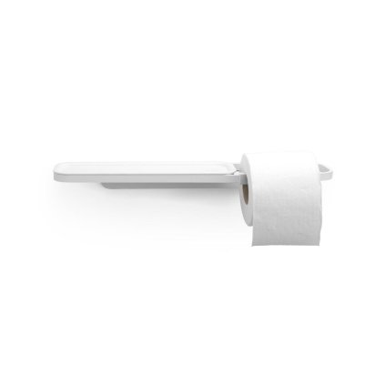 Toilettenpapierhalter MINDSET, mit Ablage, mineral white, Brabantia