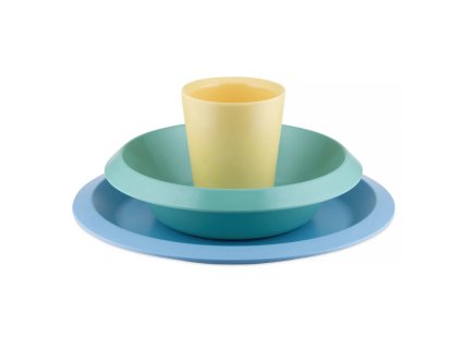 Kindergeschirrset GIRO, 3-teilig, blau, Alessi