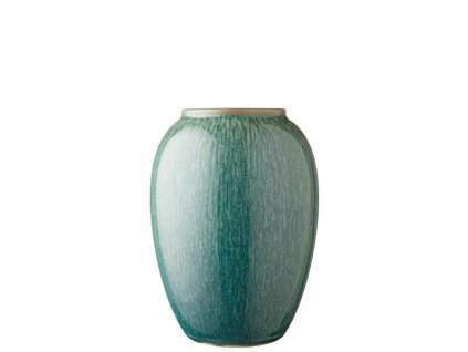 Vase 20 cm, grün, Steinzeug, Bitz