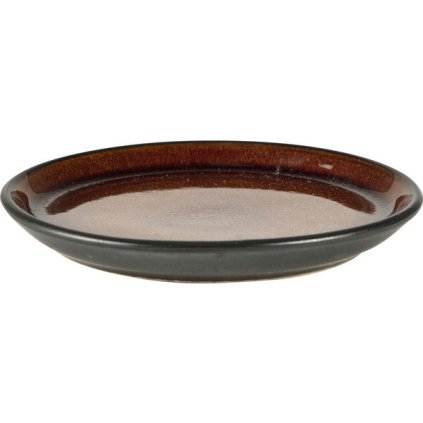 Dessertteller 17 cm, schwarz/bernstein, Bitz