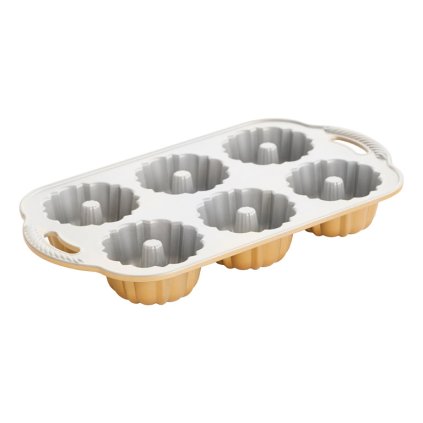 Backform ANNIVERSARY BUNDLETTE BUNDT, für 6 Minibundtorten, gold, Nordic Ware