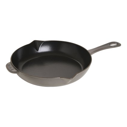 Bratpfanne 26 cm, graphitgrau, Gusseisen, Staub