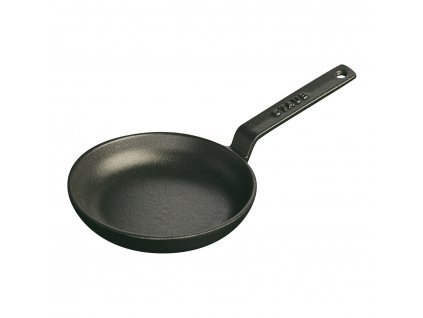 Bratpfanne 12 cm, schwarz, Gusseisen, Staub