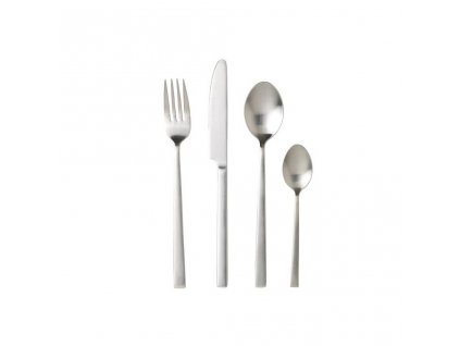 Besteckset, 16-teilig, Silber matt, Bitz