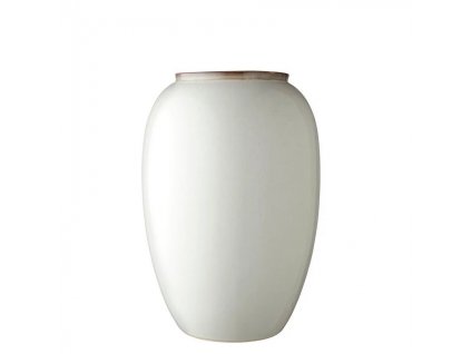 Vase 25 cm, Creme, Steinzeug, Bitz