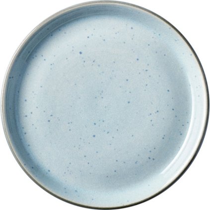 Dessertteller 17 cm, grau/hellblau, Bitz