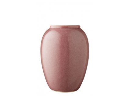 Vase 20 cm, hellrosa, Steinzeug, Bitz