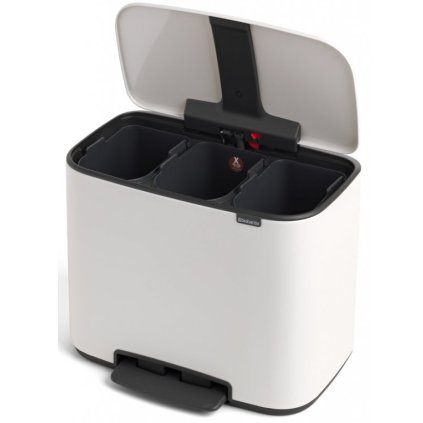 Treteimer BO 3 x 11 l, weiß, Brabantia