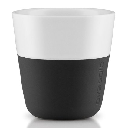 Espressotasse 80 ml, 2er-Set, mit Silikondeckel, kohlschwarz, Eva Solo
