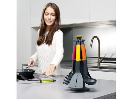 Utensilien-Set ELEVATE, mit Drehständer, mehrfarbig, Joseph Joseph