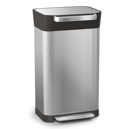 Mülleimer TRASH COMPACTOR TITAN 30 l, Edelstahl, Joseph Joseph