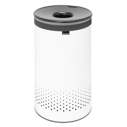 Wäschekorb 60 l, mit Kunststoffdeckel, weiß, Brabantia