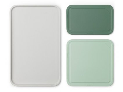 Schneidebrett, 3er-Set, grün, Kunststoff, Brabantia