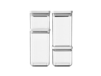 Vorratsdose TASTY PLUS, 4er-Set, hellgrau, Kunststoff, Brabantia