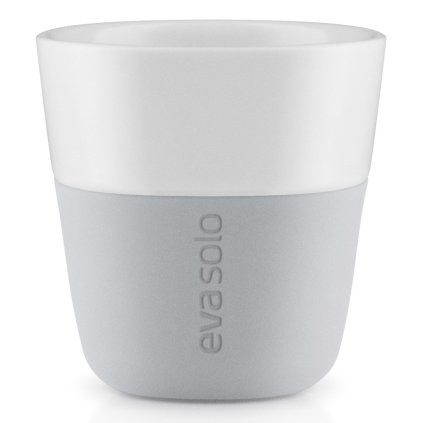 Espressotasse 80 ml, 2er-Set, mit Silikondeckel, hellgrau Eva Solo
